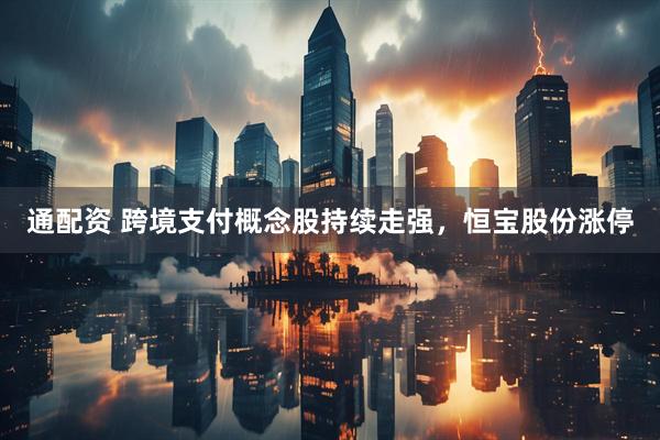 通配资 跨境支付概念股持续走强，恒宝股份涨停